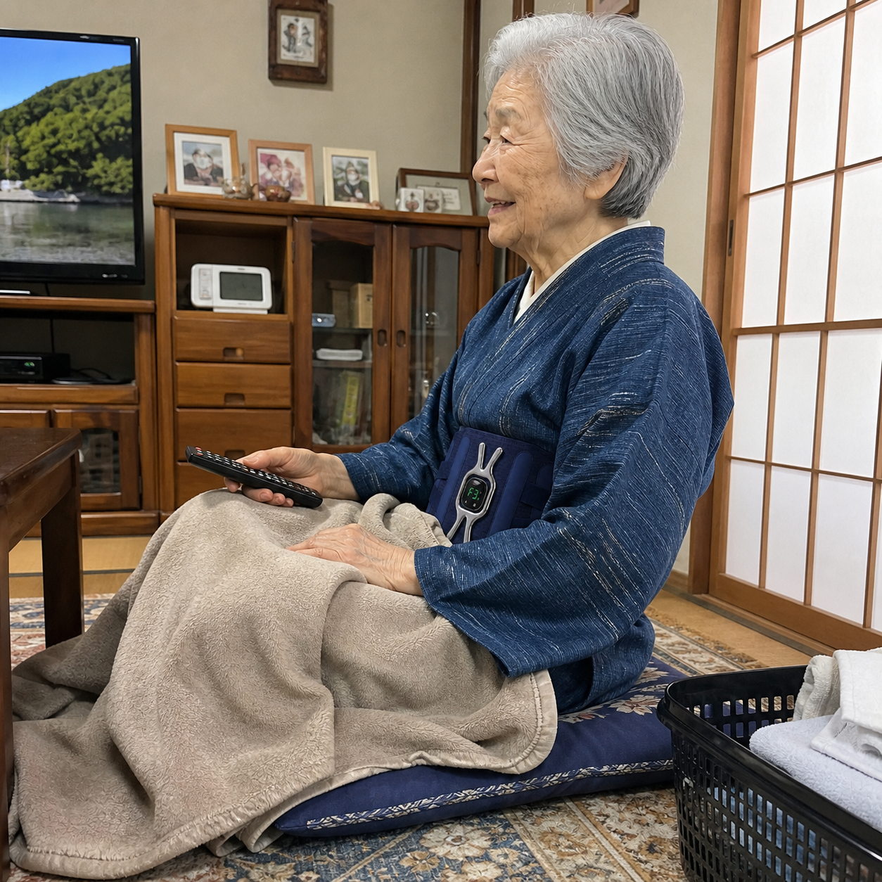 テレビを見ながら過ごす休息時間に