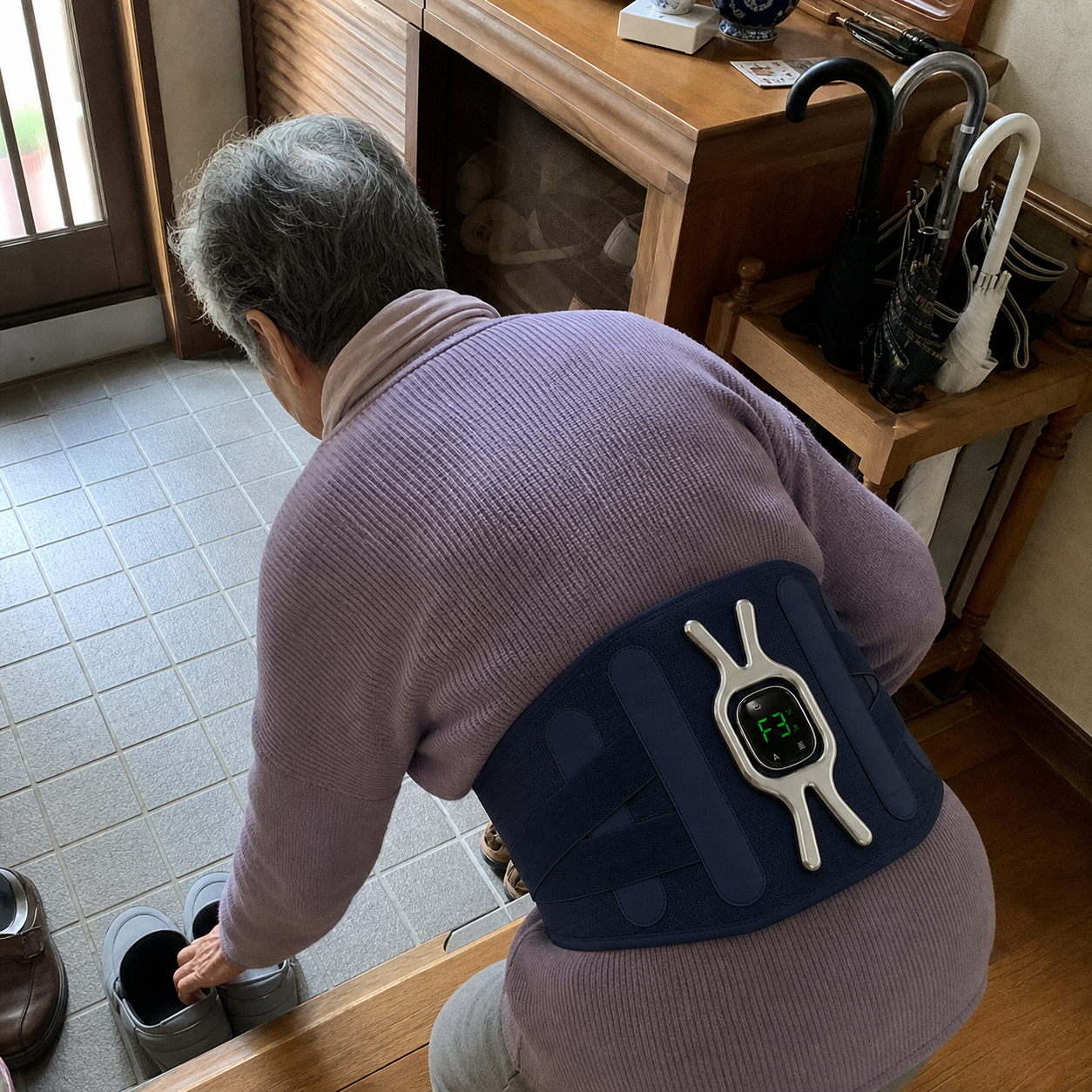 外出前後の玄関でのひとときに